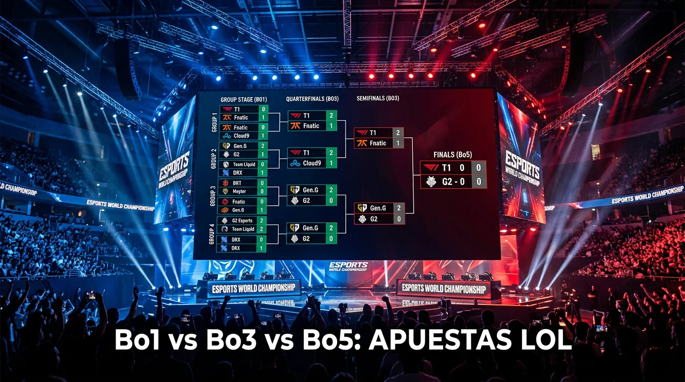 Formatos Bo1 Bo3 Bo5 apuestas LoL