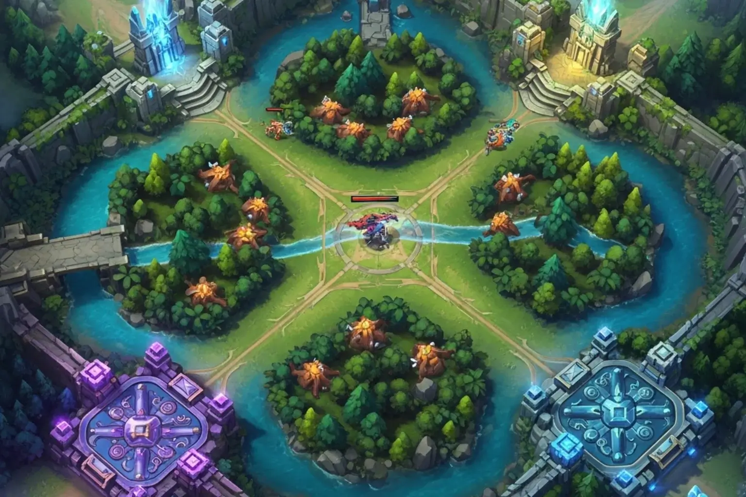 Mapa de Summoner's Rift en competición profesional de LoL